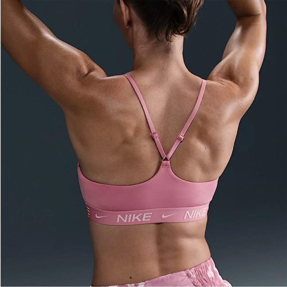 Nike Women's XL Indy Light Support Padded Adjustable Sports In Elemental Pink